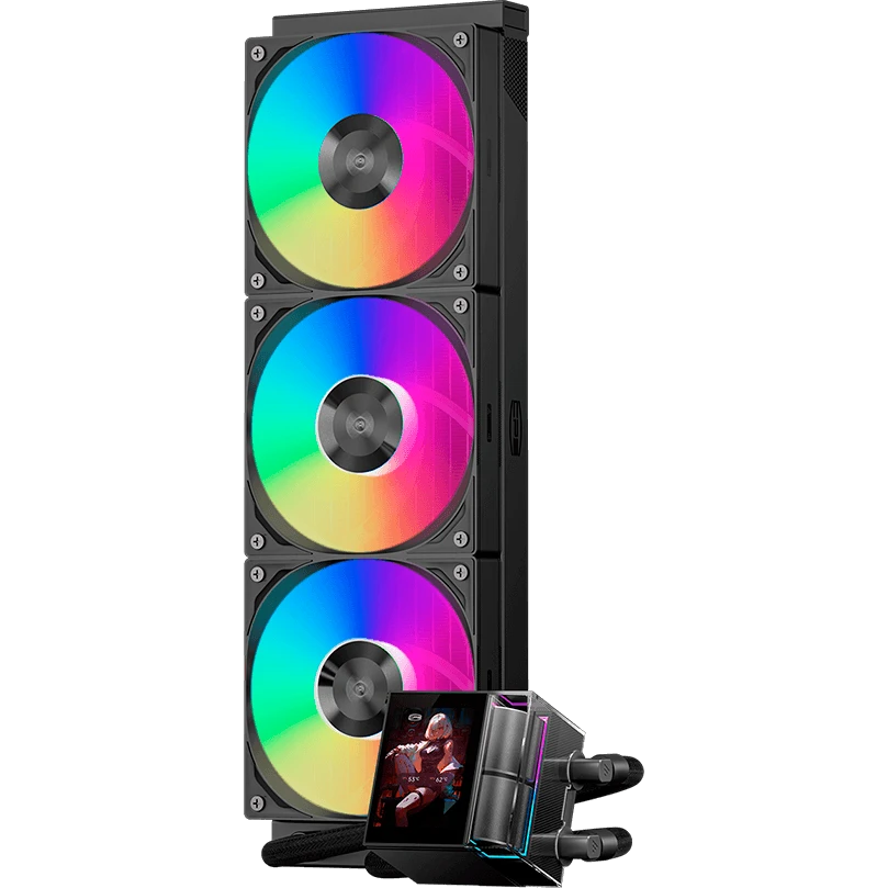 Система жидкостного охлаждения PCcooler DS360 Display ARGB Black - DS360-BKAWXY-GL