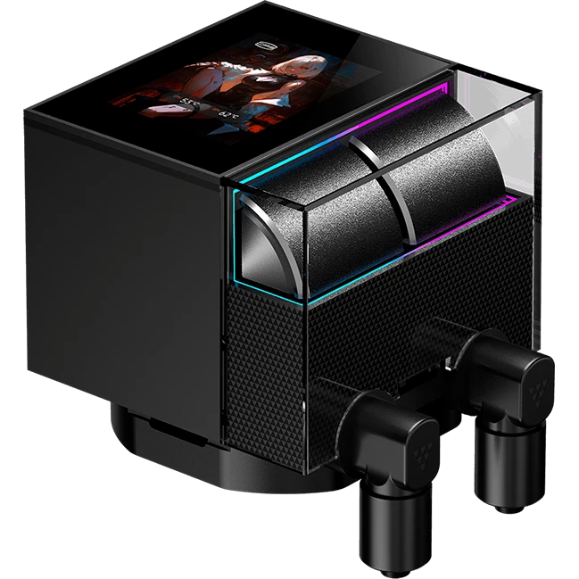 Система жидкостного охлаждения PCcooler DS360 Display ARGB Black - DS360-BKAWXY-GL - фото 3