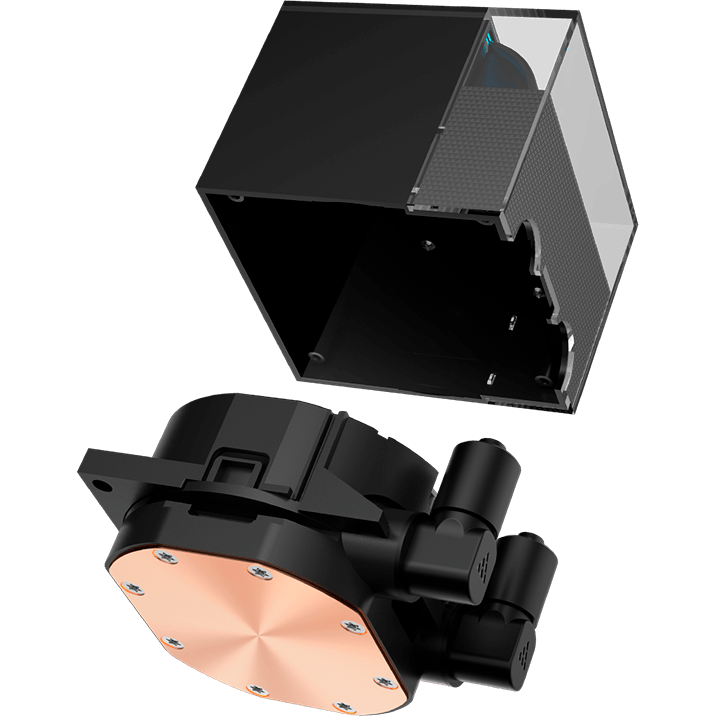 Система жидкостного охлаждения PCcooler DS360 Display ARGB Black - DS360-BKAWXY-GL - фото 6