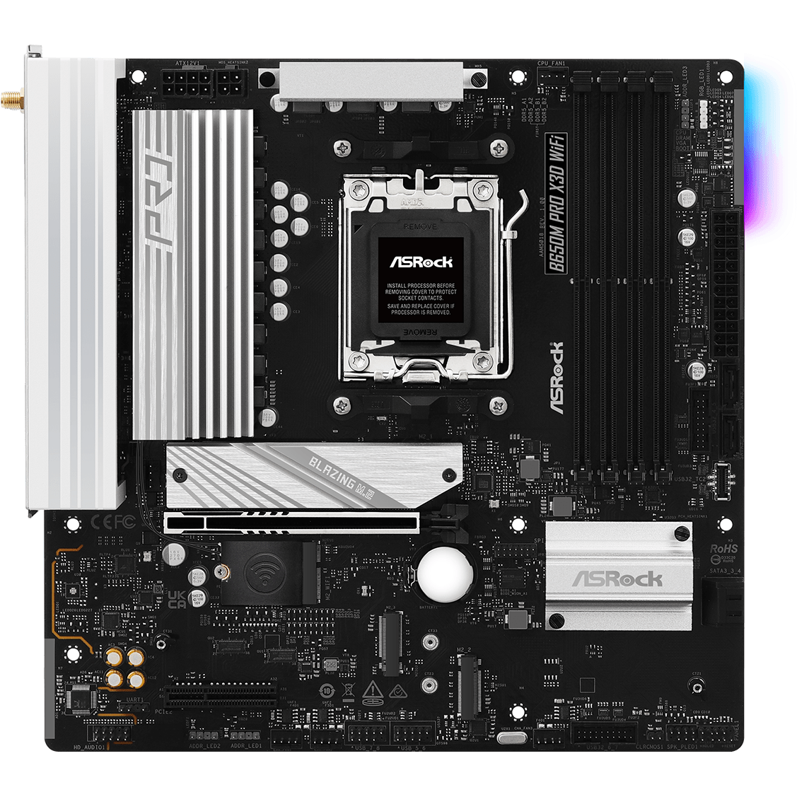 Материнская плата ASRock B650M Pro X3D WiFi