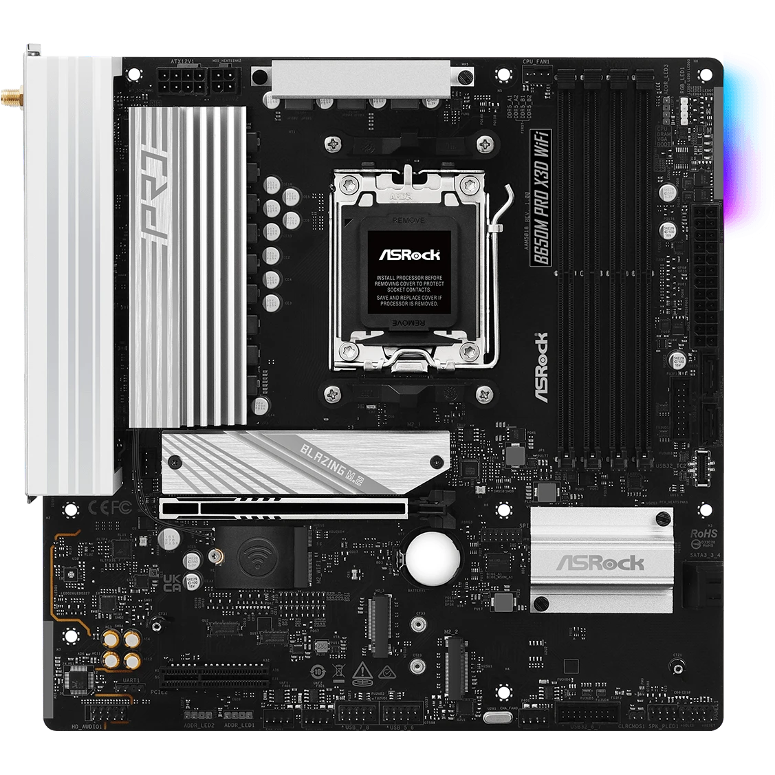 Материнская плата ASRock B650M Pro X3D WiFi