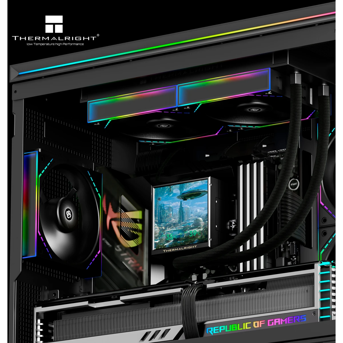 Система жидкостного охлаждения Thermalright Peerless Vision 240 ARGB Black - P-VISION-240-BL-ARGB - фото 5