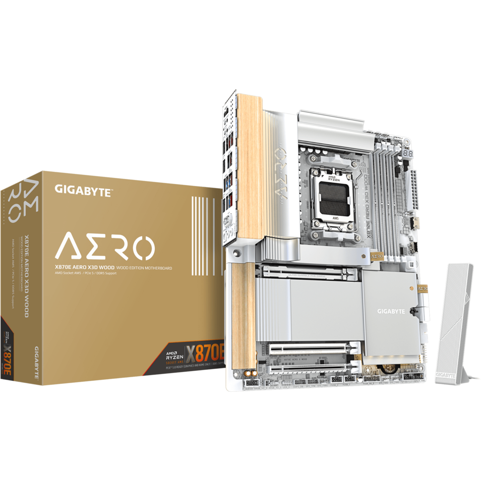 Материнская плата Gigabyte X870E AERO X3D WOOD - фото 6