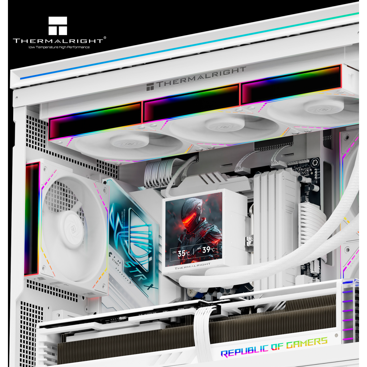 Система жидкостного охлаждения Thermalright Peerless Vision 360 ARGB White - P-VISION-360-WH-ARGB - фото 5