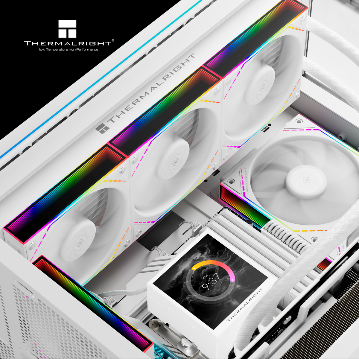 Система жидкостного охлаждения Thermalright Peerless Vision 360 ARGB White - P-VISION-360-WH-ARGB - фото 6