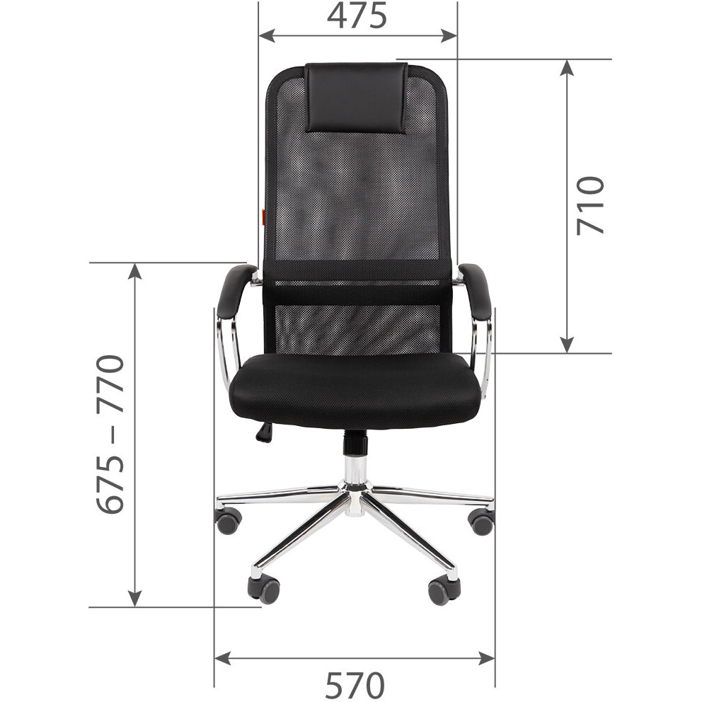 Офисное кресло Chairman 612 Black - 00-07202690 - фото 4