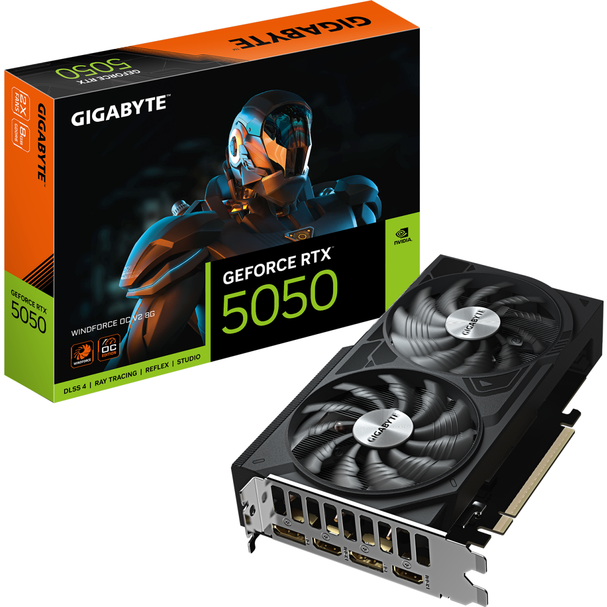 Видеокарта NVIDIA GeForce RTX 5050 Gigabyte WINDFORCE OC V2 8Gb (GV-N5050WF2OCV2-8GD) - фото 10