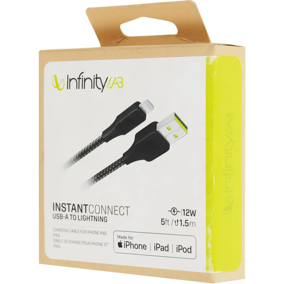 Кабель USB - Lightning, 1.5м, InfinityLab ILINCATLBLK - фото 6