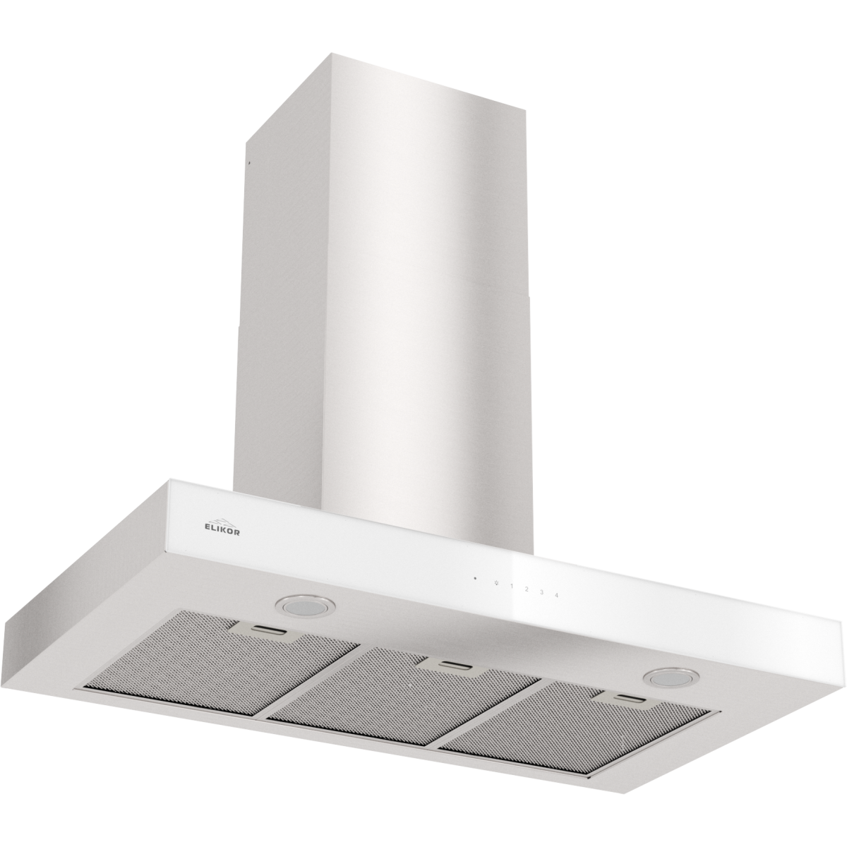 Вытяжка Elikor Агат 90Н-1000-Е4Д Stainless Steel/White Glass - 294501