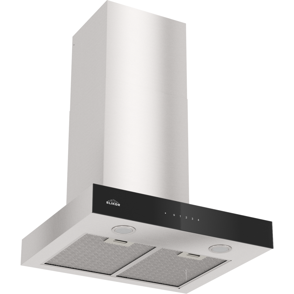 Вытяжка Elikor Агат 60Н-1000-Е4Д Stainless Steel/Black Glass - 294500