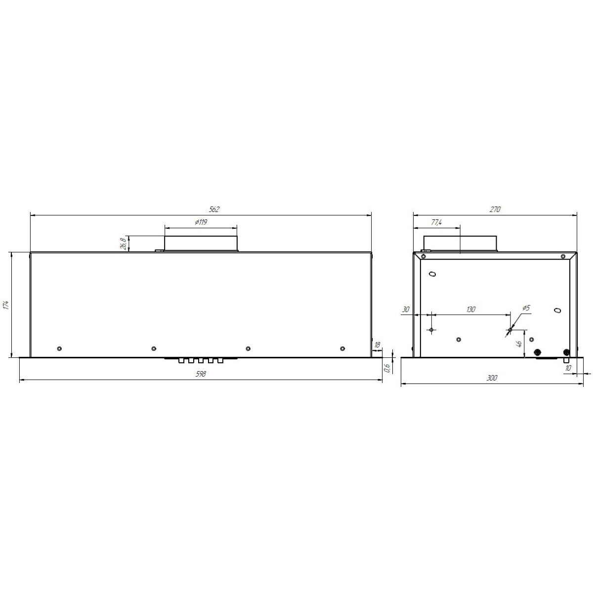 Вытяжка Elikor Cube Basic 60П-500-К3Д Black (новый свет) - 692346 - фото 8