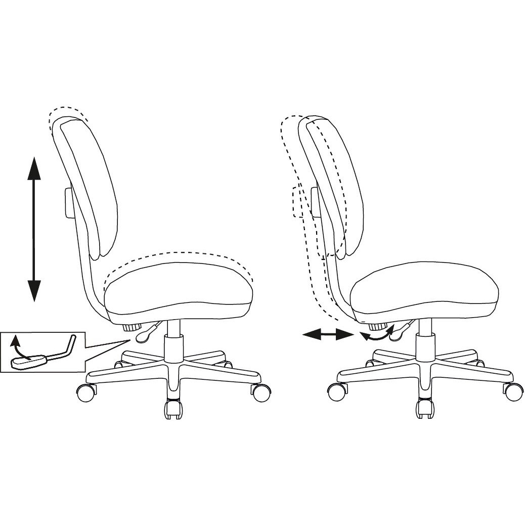 Детское кресло Бюрократ CH-204NX Blue Sticks - CH-204NX/STICK-BLUE - фото 5