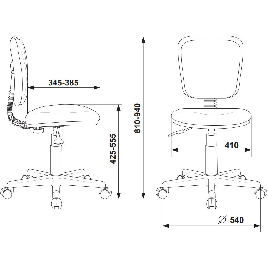 Детское кресло Бюрократ CH-204NX Blue Sticks - CH-204NX/STICK-BLUE - фото 6