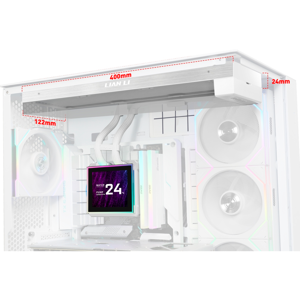 Система жидкостного охлаждения Lian Li HydroShift II LCD-S 360N White - G89.GHS2LCDS36NW.R0 - фото 5