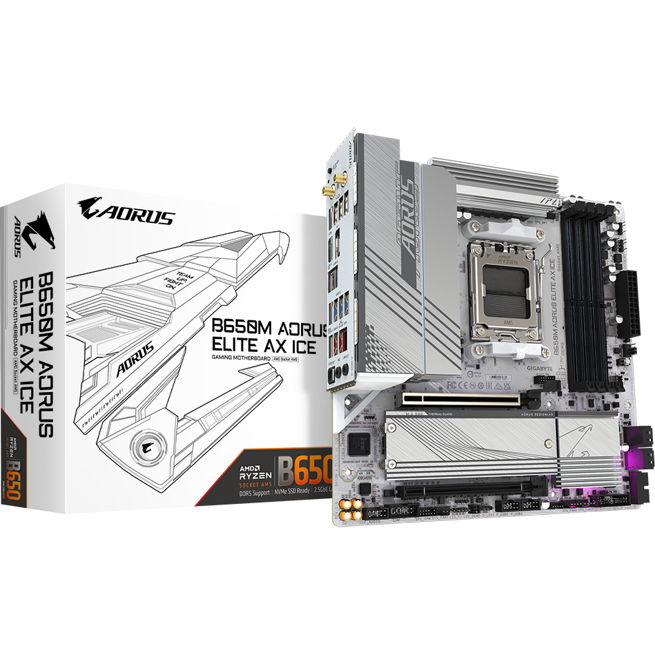 ..... Материнская плата Gigabyte B650M AORUS ELITE AX ICE (5443) из ремонта - фото 6