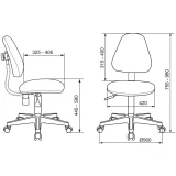 Детское кресло Бюрократ KD-4 Green Pencils (KD-4/PENCIL-GN)