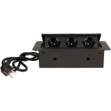 Сетевой разветвитель PREMIER 3R Horizontal Black, 1.8м (PX/BL-HOR-3R-BLK)