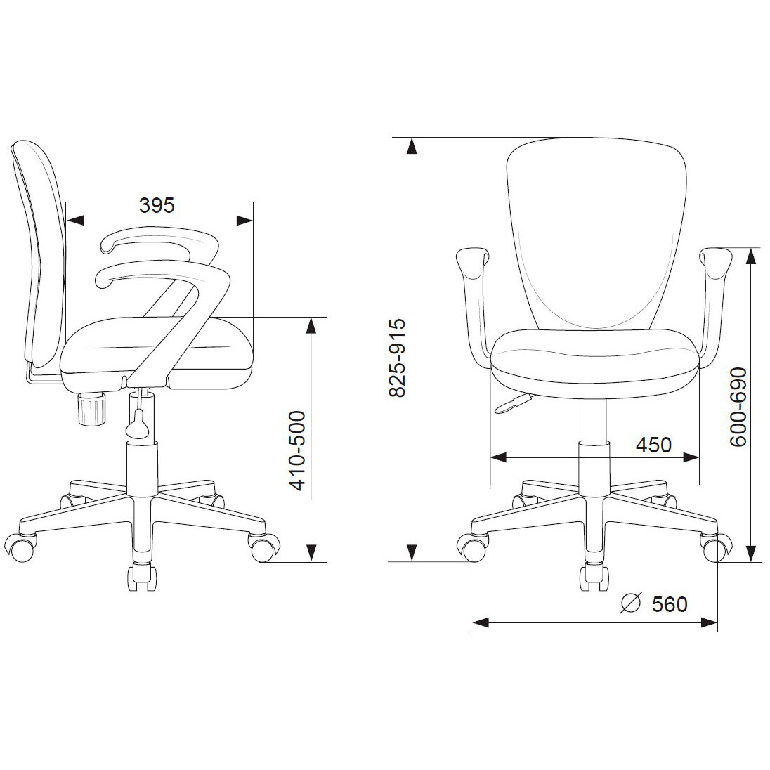 Детское кресло Бюрократ KD-W10AXSN Red - KD-W10AXSN/26-22 - фото 6