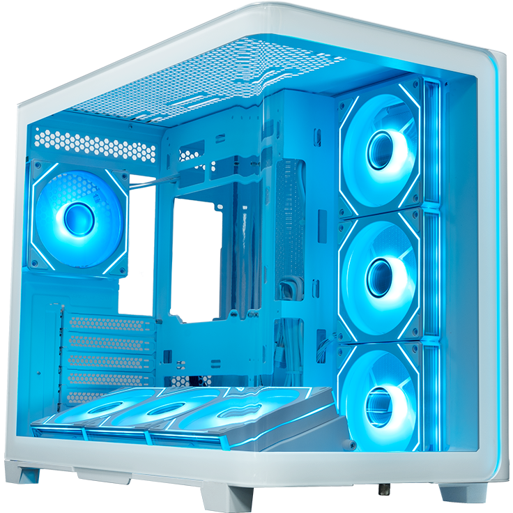 Корпус XASTRA QR600 7ARGB C10-UC White - QR600-7FM12A-C10-UC-L-WH