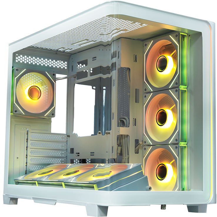 Корпус XASTRA QR600 7ARGB C10-UC White - QR600-7FM12A-C10-UC-L-WH - фото 3