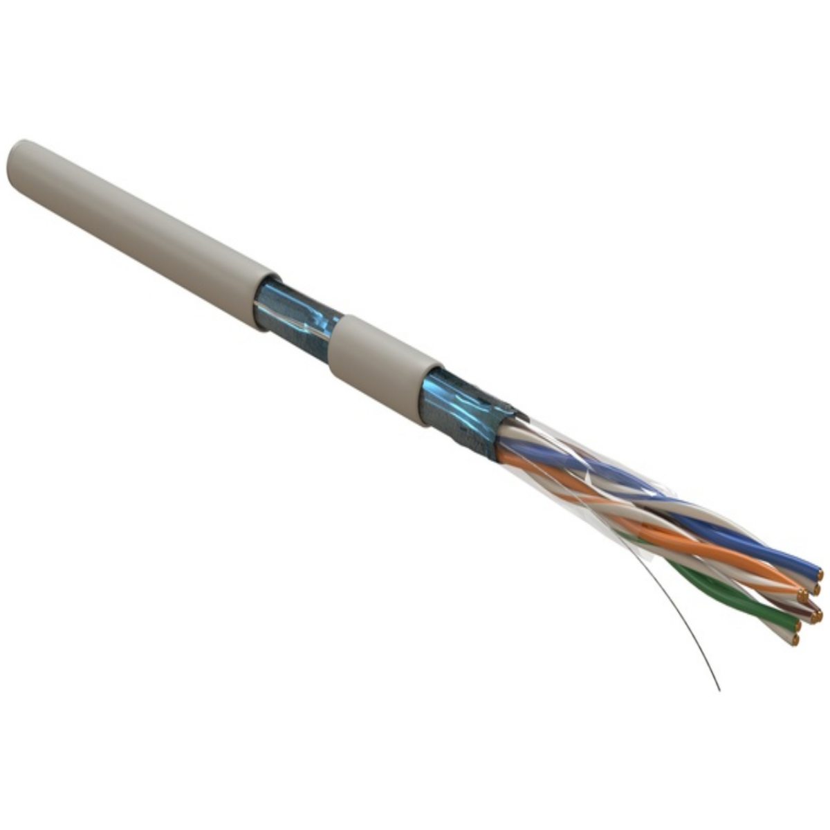 Бухта Hyperline FUTP4R-C5E-S24-IN-PVC-GY-305, 305м