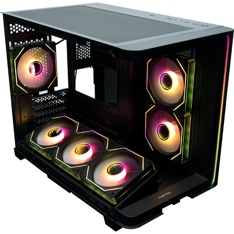 Корпус XASTRA QR600M 6ARGB C10-UC Black - QR600M-6FM12A-C10-UC-L - фото 5
