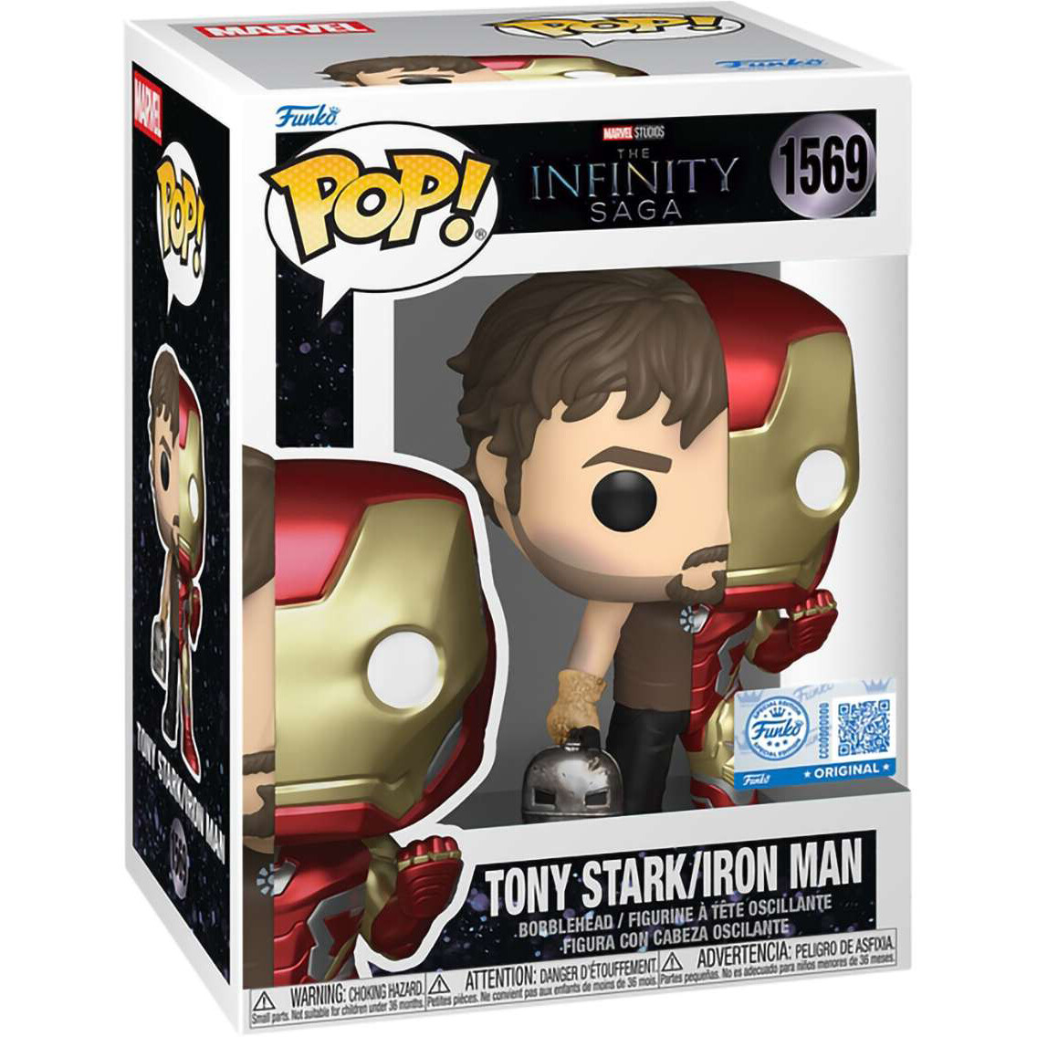 Фигурка Funko POP! Bobble Marvel Infinity Saga Split Tony Stark/Iron Man - 88520 - фото 2