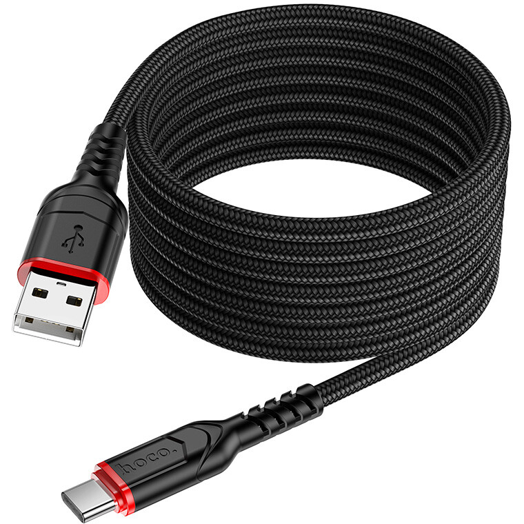 Кабель USB - USB Type-C, 2м, HOCO X59 Black (HC-94116) - 6931474794116 - фото 2