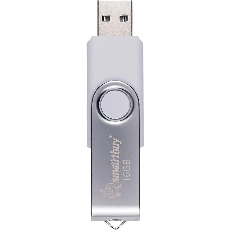 USB Flash накопитель 16GB SmartBuy Twist White/Silver (SB016GB2TWW) - фото 2