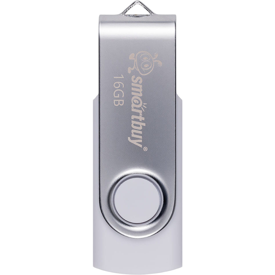 USB Flash накопитель 16GB SmartBuy Twist White/Silver (SB016GB2TWW) - фото 3