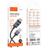 Кабель USB - USB Type-C, 1м, HOCO X118 Black (6942007655088)