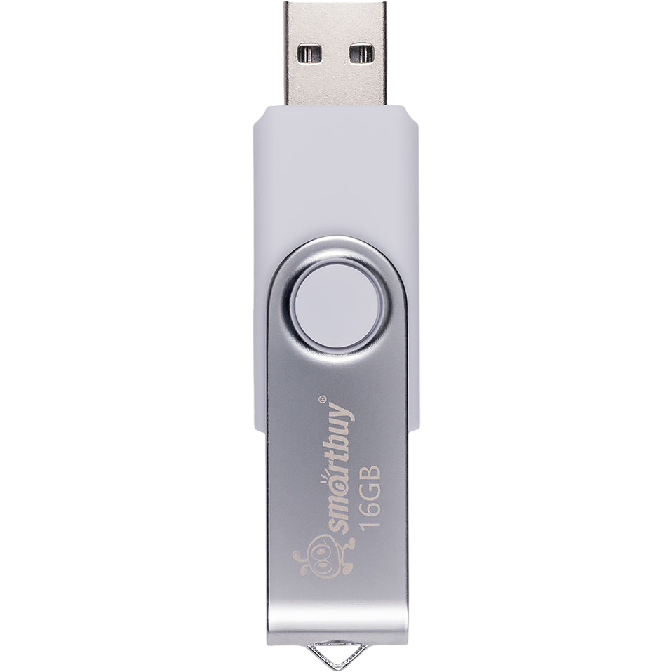 USB Flash накопитель 64GB SmartBuy Twist White/Silver (SB064GB2TWW) - фото 2