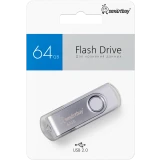 USB Flash накопитель 64Gb SmartBuy Twist White/Silver (SB064GB2TWW)