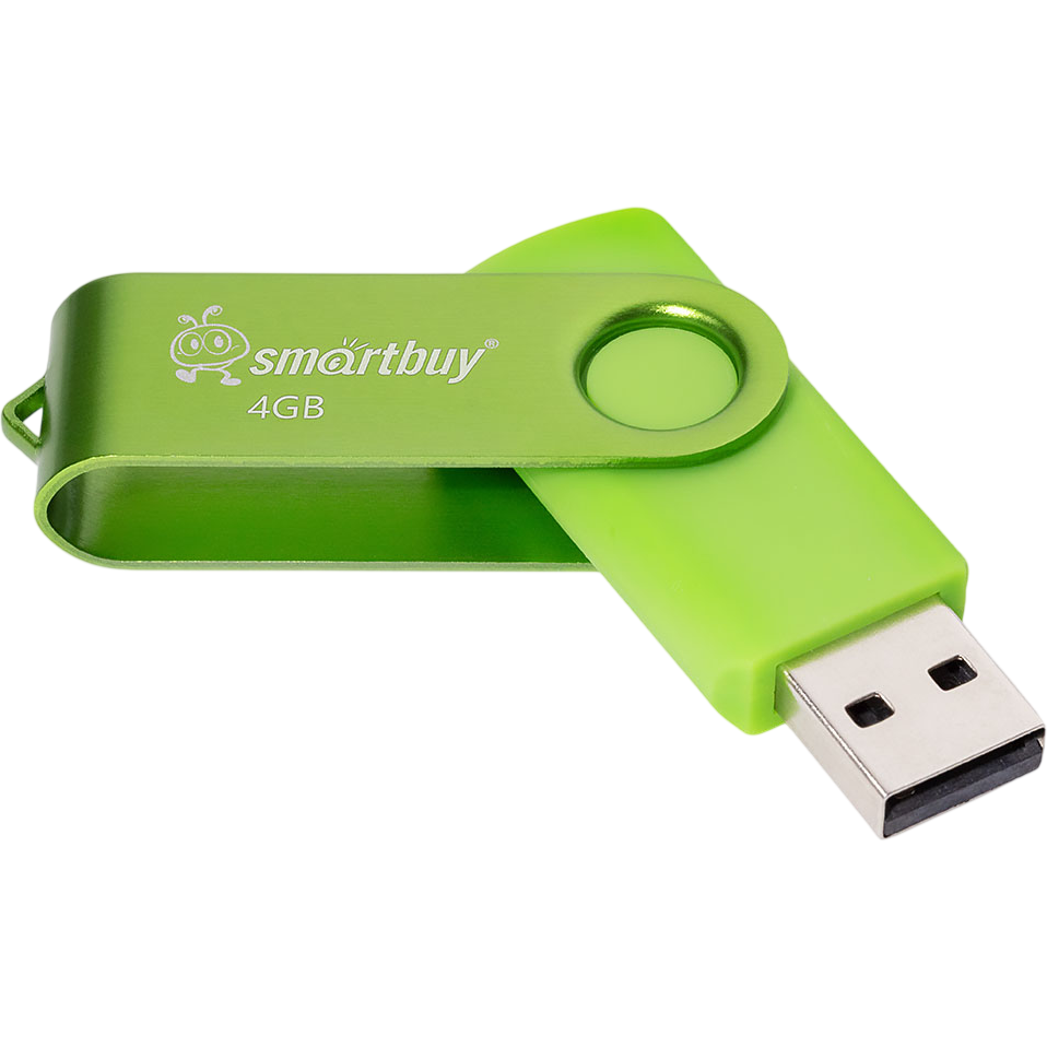 USB Flash накопитель 4GB SmartBuy Twist Acid Green (SB004GB2TWAG)