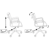 Офисное кресло Бюрократ CH-993-LOW Blue (CH-993-LOW/BLUE)