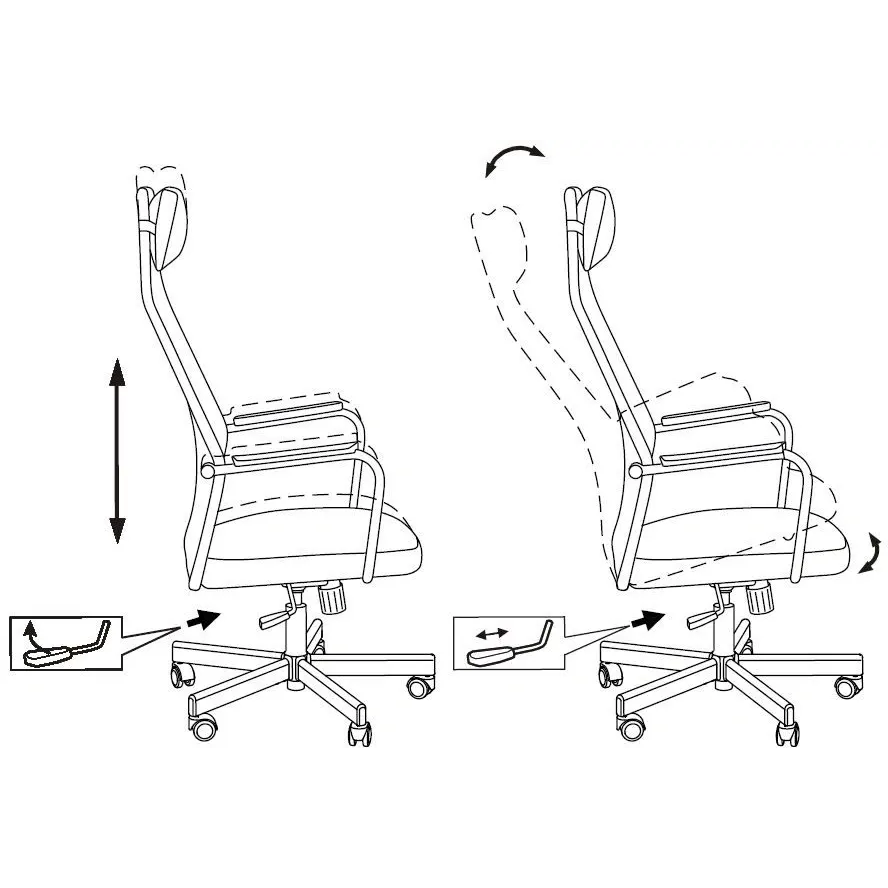 Офисное кресло Бюрократ KB-5MSL Black - KB-5M/SL/BLACK - фото 9