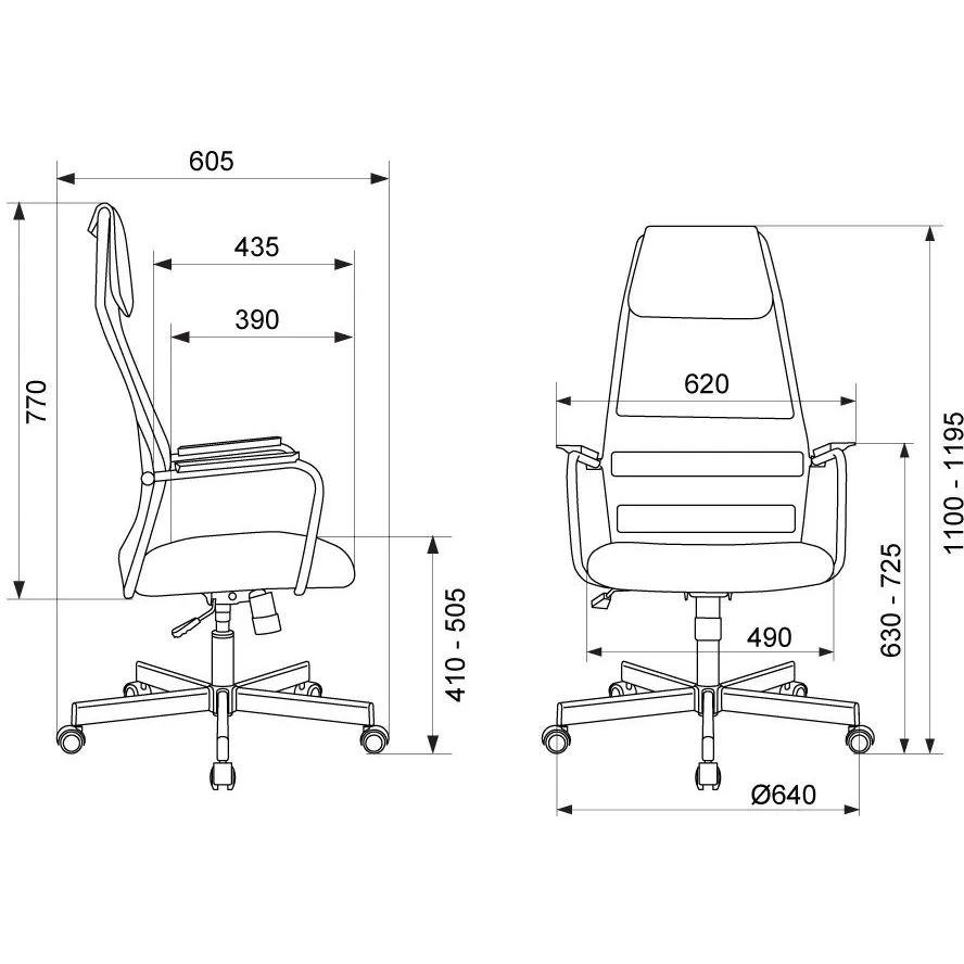 Офисное кресло Бюрократ KB-5MSL Black - KB-5M/SL/BLACK - фото 10
