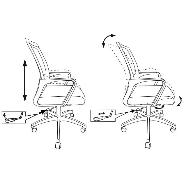 Офисное кресло Бюрократ MC-201 Black - MC-201/TW-11 - фото 5