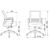 Офисное кресло Бюрократ MC-201 Black (MC-201/TW-11)