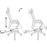 Офисное кресло Бюрократ MC-201-H Black (MC-201-H/TW-11)