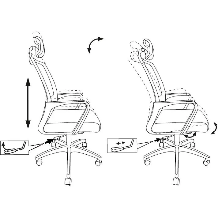 Офисное кресло Бюрократ MC-201-H Black - MC-201-H/TW-11 - фото 5
