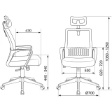 Офисное кресло Бюрократ MC-201-H Black (MC-201-H/TW-11)