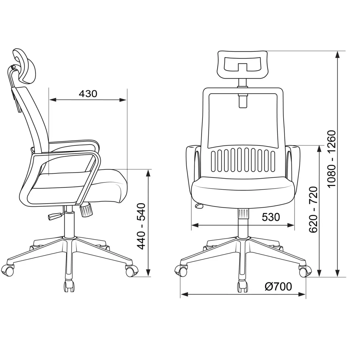 Офисное кресло Бюрократ MC-201-H Black - MC-201-H/TW-11 - фото 6