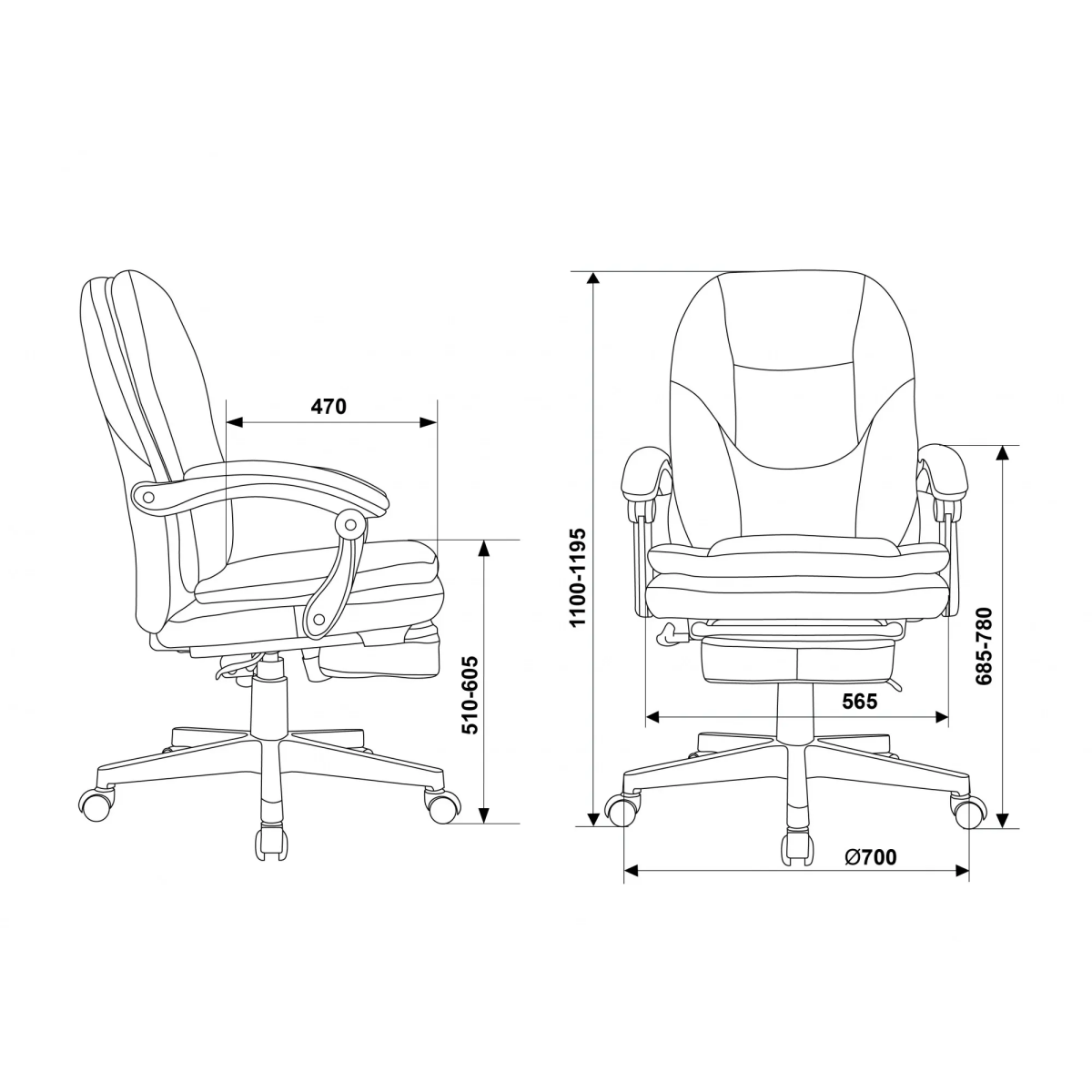 Офисное кресло Бюрократ T-9950MSG-F Ivory - T-9950MSG-F/IVORY-PU - фото 20