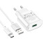 Сетевое зарядное устройство HOCO C109A Fighter White + Type-C Cable - 6931474784834 - фото 5