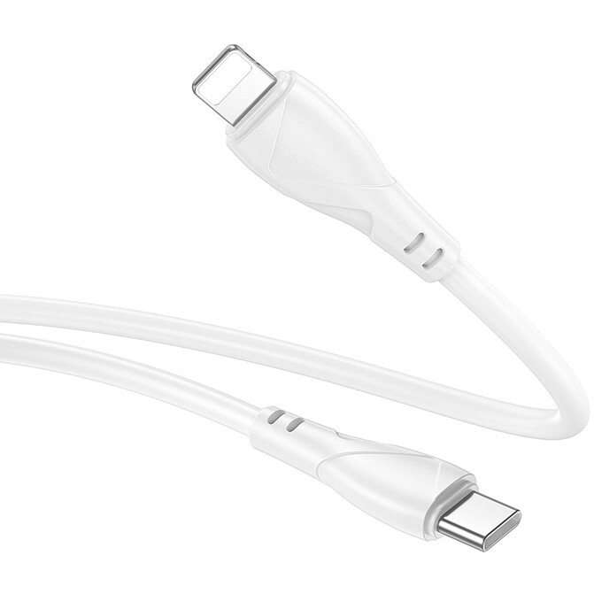 Кабель USB Type-C - Lightning, 1м, Borofone BX121 White - B-23016 - фото 2