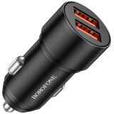Автомобильное зарядное устройство Borofone BZ19B Black (6941991101472)