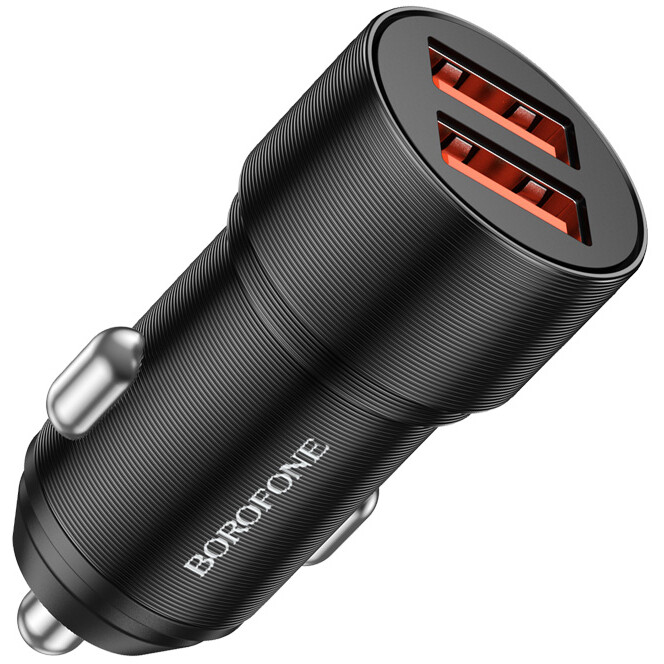 Автомобильное зарядное устройство Borofone BZ19B Black - 6941991101472