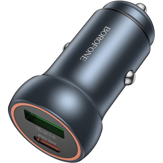 Автомобильное зарядное устройство Borofone BZ32A Graphite - 6941991118579