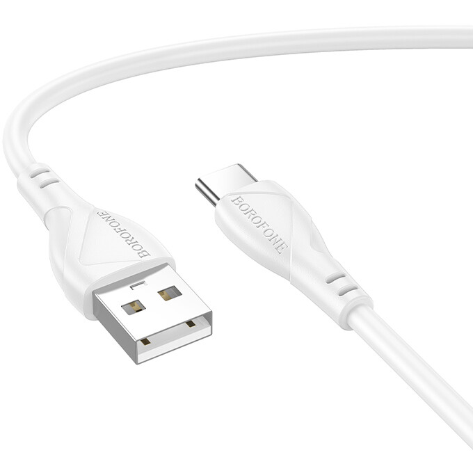 Кабель USB - USB Type-C, 1м, Borofone BX121 White